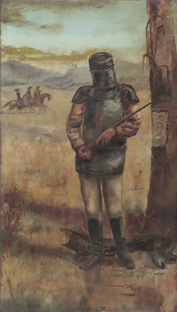 'Portrait of Ned Kelly' 1894
Oil on Canvas 106.9 x 61cm